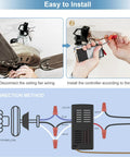 Installing Universal Ceiling Fan Remote Control Kit Dimmable Replacement for Hunter Hampton Bay Harbor Breeze Works With Hunter 99122 99123 99600 3 Speed Self Learning Plug And Play Receiver