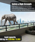 Heavy Duty Balcony Railing Fence Extender Topper No Sweat Privacy Screen Weather Tough Outdoor Barrier For Apartment Patios And Decks Dead Simple Install Solid Secure Extension Extra Height Boost with elephant on railing.