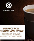 16 Oz Disposable Coffee Cups With Lids And Sleeves Pack Of 100 Brown And Black Insulated To Go Cups with coffee inside