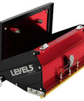 10 Inch Mega Flat Box for Drywall Finishing Pro Grade High Capacity And Quick Clean Tool for Sheetrock and Gyprock, red aluminum