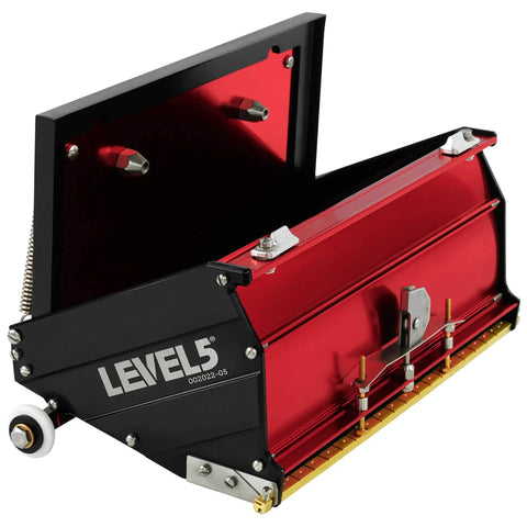 10 Inch Mega Flat Box for Drywall Finishing Pro Grade High Capacity And Quick Clean Tool for Sheetrock and Gyprock, red aluminum