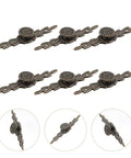 Old School Antique Style Zinc Alloy Cabinet Handles 6 Pack Medium Large Single Hole Drawer Pulls Vintage Bronze Finish