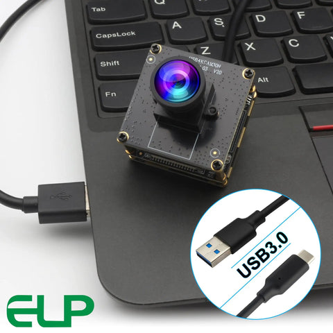 4K 60fps USB C HDMI Camera For Computers And Laser Engravers on laptop with USB 3.0 cable, wide angle lens, ultra clear video