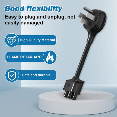 Road Trip Ready Nema 14 To 50 Ev Charger Adapter For Tesla Gen 2 with flexible black build, easy plug design, and durable material.