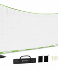 Backstop Net 20 Feet By 10 Feet For Lacrosse And Soccer Backyard Sports Barrier Netting with ball stop, carry bag, and stakes.