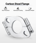 1.75 Inch Split Flange Repair Kit For Exhaust Pipes Carbon Steel oval pipe connector with galvanized coating and rust prevention.