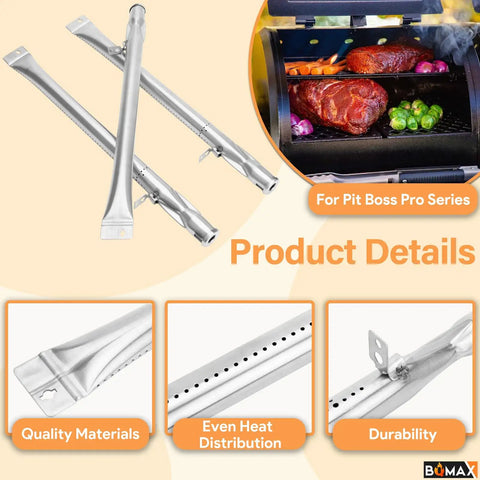 Heat Plate And Burner Kit For Pit Boss Pro Series 1100 Wood Pellet And Gas Combo Grill Stainless Steel Burner Tube And Heat Plate Replacement Parts