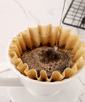 Unbleached 1-2 Cup Coffee Filters Pack Of 50 For Small Basket Style Pour Over And Drip Coffee Makers Eco Friendly Natural Brown Paper