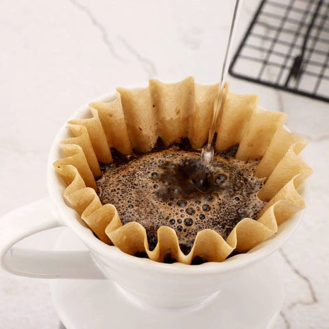 Unbleached 1-2 Cup Coffee Filters Pack Of 50 For Small Basket Style Pour Over And Drip Coffee Makers Eco Friendly Natural Brown Paper