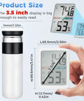 Digital Thermometer Hygrometer With Large LCD Indoor Temperature And Humidity Monitor Wall Mounted Climate Gauge For Home Office Or Greenhouse Ultra Accurate Readouts And Easy Color Coded Comfort Indicators 3.5in display size shown