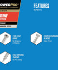 Features of Stainless Steel Trim Screws Size Eight By One And Five Eighths Inch Star Drive No Pre Drill Quick Install One Pound Box