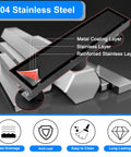 Diagram of 26 Inch Linear Shower Drain With Removable 2 In 1 Cover Tile Insert Grate Rectangle Shower Floor Drain SUS304 Stainless Steel