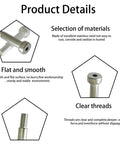 15 Piece Premium 304 Stainless Steel Hex Socket Shoulder Screws M5 Point Eight Thread Twenty Millimeter Length detailed view with clear threads and smooth finish.