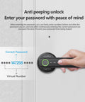 Smart Lever Door Lock With Fingerprint And Keyless Entry, Tuya App Control, Bluetooth touchscreen with keypad use