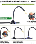 Quick connect setup for 360 Degree Curved Garden Irrigation System With Omnidirectional Sprinkler Heads And Adjustable Nozzles