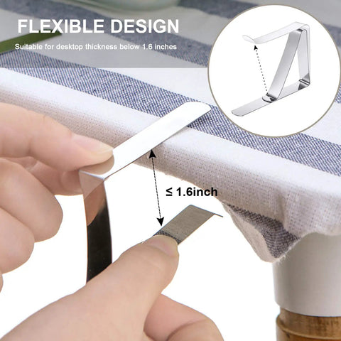Applying 30 Packs Tablecloth Clips For Outdoor Tables, Stainless Steel Tablecloth Holder Clips That Grip Tight And Lay Flat