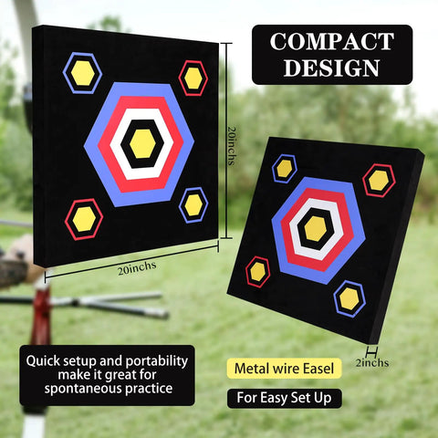 20 Inch Archery Target High Density EVA Foam For Recurve And Compound Bows Backyard Practice Sesh, compact target design