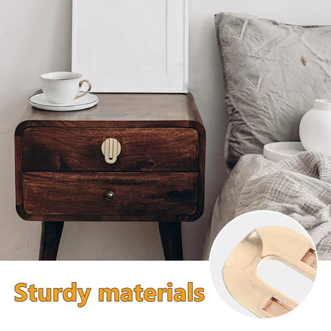 Concealed Round Drawer Pulls Solid Brass Cabinet Knobs Vintage Vibe Style Single Hole Dresser Handles For Kitchen Cupboard Closet Hardware Easy Install No Fuss on wooden furniture