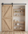 Heavy Duty Sliding Barn Door Hardware Kit Supports Up To 330 Lb, For Doors Up To 36 Inches Wide And 1.375 To 1.75 Inches Thick