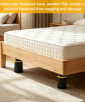 Adjustable Bed Frame Support Legs 4 Pack Straight Up Solid Tool Free Height Range 4.1 To 7.3 Inch Kick Sag Outta Beds Easy Install Heavy Duty Slat Reinforcement Stabilizers under a mattress preventing sagging.