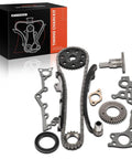 Toyota Tacoma Timing Chain Kit 7 Piece With Sprocket Tensioner And Guide For 1995 To 2004 L4 2.4L DOHC Engine Replacement package contents