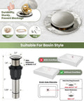 Diagram showing drain assembly details for Dope Modern Tall Vessel Sink Faucet With Single Handle For One Hole Install