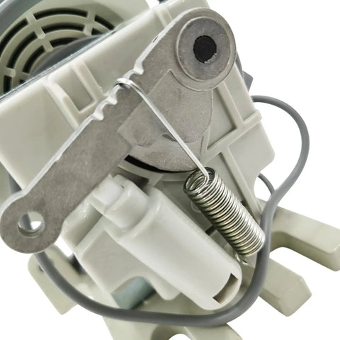 Close-up of 110V Industrial Sewing Machine With Split Type Setup Needle Positioner Ready Brushless Servo Motor component