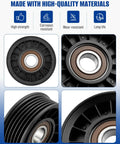 Heavy Duty Flanged Serpentine Drive Belt Tensioner Idler Pulley Part 38009 high-quality materials with sealed bearing design.