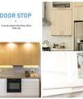 Two Pack Heavy Duty Zinc Alloy Door Stoppers For Home Hotel And Office Use With Maximum Grip shown with kitchen interiors
