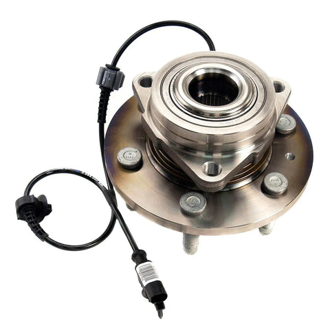 Universal Fit Wheel Bearing Kit With Pre Greased And Pre Sealed Design Integrated Raceway And Hub For Up To Thirty Percent Stiffer Ride Narrow Profile Reduces Unsprung Weight For Faster Handling And Better Fuel Economy SP500301, front view