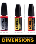 Pocket Knife Oil Combo Pack With Original Heavy Ultralight Variants Blade Lube For Blades 3 X 10ml Bottles with dimensions
