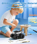 Child assembling Remote Control Amphibious Monster Truck 1:18 Scale For Boys And Girls, Waterproof 4WD RC Truck with tools