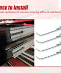 4 Pack Tool Box Drawer Slide Retaining Keeper Clips Universal Fit for Most Toolbox Drawers, showing installation process