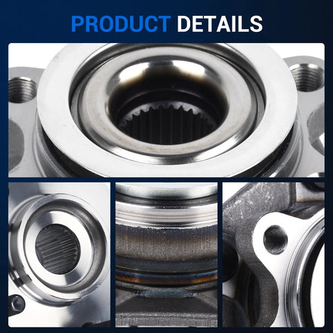 Close-up of Front Wheel Bearing And Hub Assembly 513364 Fits Nissan Sentra 2013-2019, Leaf 2013-2017, NV200 2013-2019, Chevy City Express 5-Lug