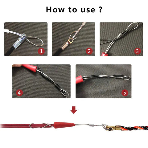 How to use 30M 100ft Fish Tape Cable Puller Kit For Through Wall Wiring Flexible Yet Rigid Design 4mm PET Cable Puller