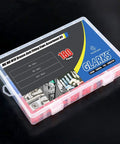 180 Piece Zerk Fitting Caps Set M6 Red M8 Blue M10 Black With Keeper Includes Transparent Storage Box Pro Grade Heavy Duty Polyethylene Caps For Grease Zerk Fittings And Brake Bleeder Screws in plastic case