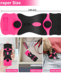 Pink Razor Scraper 2 In 1 Tool Set With 20 Razor Blades for Removing Window Labels and Stickers, shown with size details.