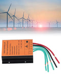 Top Notch MPPT PWM Wind Turbine Charge Controller with cables, 12V/24V, 300W-1000W, shown with wind turbines at sunset
