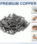 Pro Grade 100 Pcs Crimp Sleeves Double Barrel Aluminum Cable Ferrule Wire Rope Sleeves For Fishing Line Rigging Tackle Inner Diameter 0.8mm Fits 0.6mm Wire, pile of double-barrel copper crimp sleeves