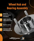 512500 Rear Wheel Bearing Hub Assembly For Ford Escape AWD 2013 2019 And Lincoln MKC AWD 2015 2016 5 Lug With Rear Left And Right Hubs ABS Included, close-up view