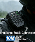 Waterproof Float Wireless Mic for Ham Radios 2 Pin Shoulder Speaker Microphone in rainy conditions on jacket