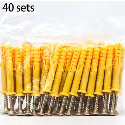 40 sets of Expansion Self Tapping Screws Kit with Stainless Steel Cross Head Screws Wall Anchors M6x40 M6x30
