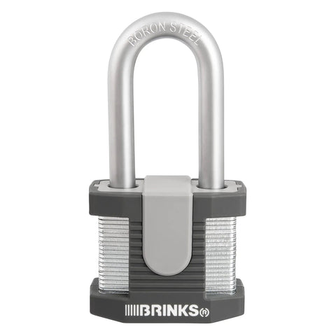 Front view of 50mm Laminated Steel Padlock Set Keyed 2 Inch Shackle Boron Steel Body Built Tough Weatherproof Heavy Duty Locks 4 Pack