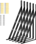 Aluminum Alloy Heavy Duty Shelf Brackets 16x10 Inch L Brackets 6 Pack Max Load 360 Lbs Each Pair Right Angle Corner Braces Black For 16 To 20 Inch Shelves Ideal Industrial Garage Storage.