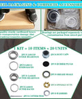 OZISENS 2-kit boat trailer bearing set for 1-3/8-1-1/16 in spindles; includes bearings, races, seals, caps, nuts, pins