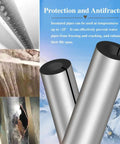Insulated Foam Pipe Wrap For Air Conditioning Lines No Sweat Half Split Water Pipe Insulation With Aluminum Film Shield