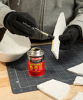 Applying Hella Strong Contact Cement For Wood And Metal Projects Heavy Duty Adhesive For Laminates And Veneers Interior Exterior Bonding Solution That Bonds Like Crazy In A Convenient Three Ounce Tub.
