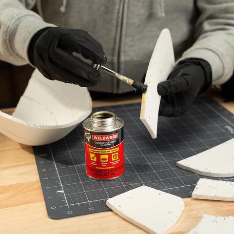 Applying Hella Strong Contact Cement For Wood And Metal Projects Heavy Duty Adhesive For Laminates And Veneers Interior Exterior Bonding Solution That Bonds Like Crazy In A Convenient Three Ounce Tub.