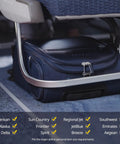 14 Inch Underseat Carry On Luggage With Spinner Wheels And USB Charging Port fits under airplane seat