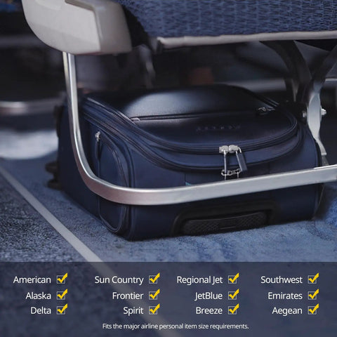 14 Inch Underseat Carry On Luggage With Spinner Wheels And USB Charging Port fits under airplane seat
